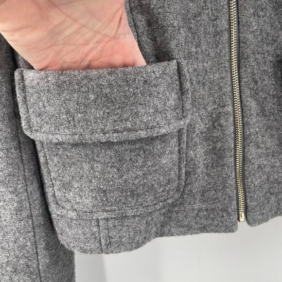 ANN TAYLOR Blazer Size Medium Wool Blend Gray Business Casual Office Work Career - Picture 5 of 13